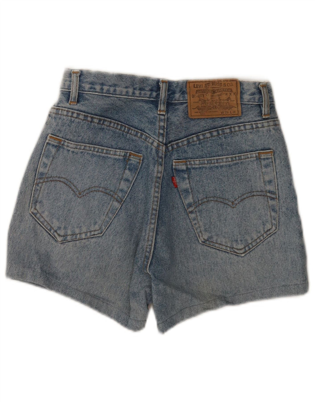 Levi's Short en Jean 501 Femme W29 Bleu Moyen Coton