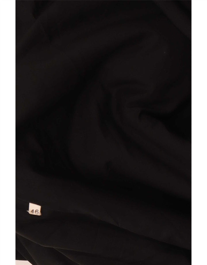 manteau en cuir surdimensionné vintage pour femmes IT 46 Grand Noir