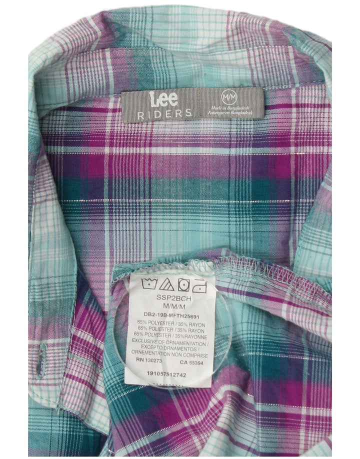Lee Chemise sans manches Riders pour femme UK 44 Polyester à carreaux vert moyen