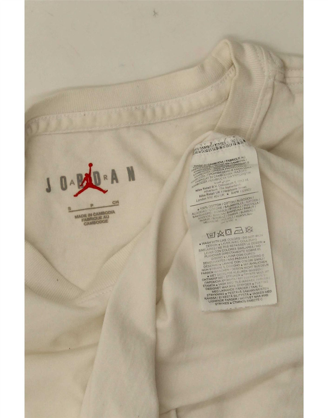 Jordan T-shirt graphique pour homme Petit coton blanc