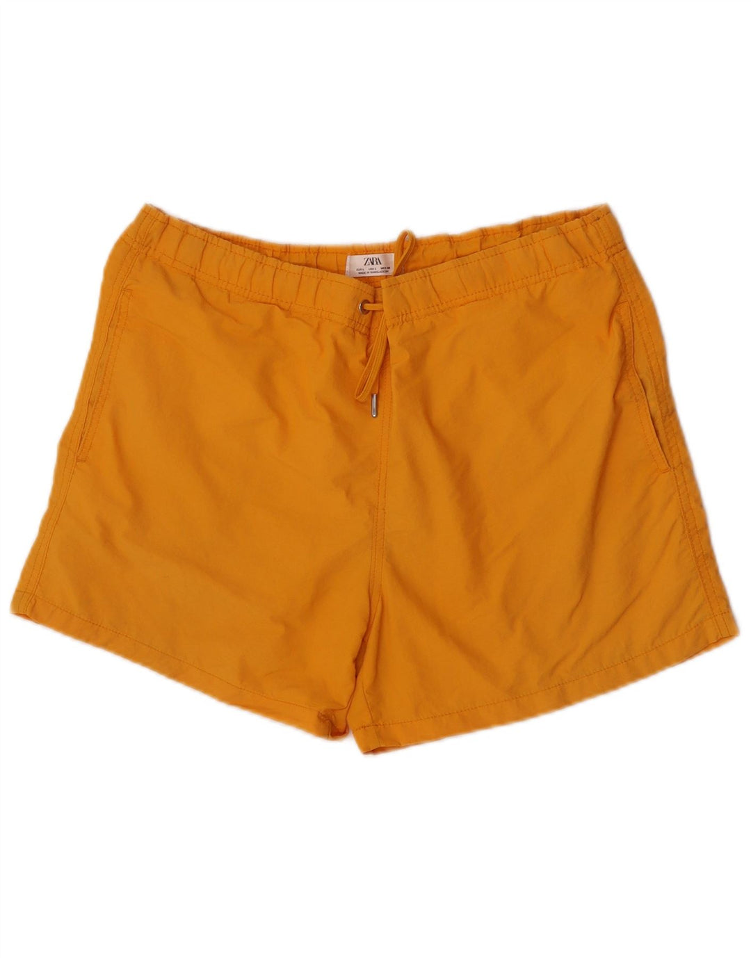 Zara Short De Bain Homme Large Nylon Jaune