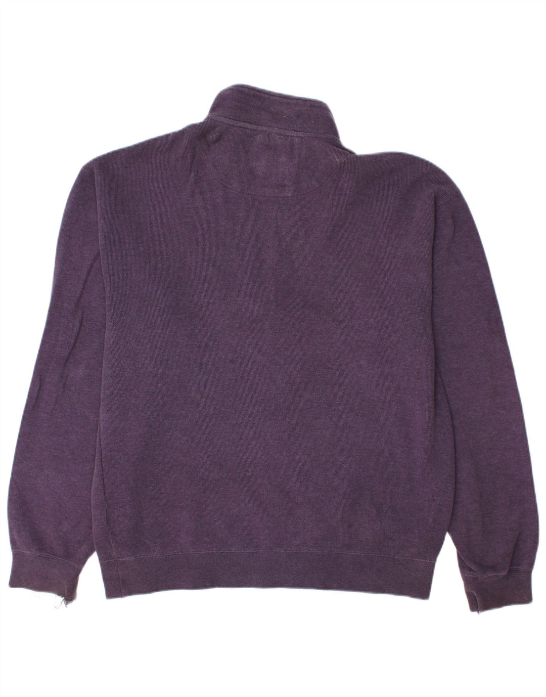 ORVIS Sweat-shirt col zippé pour homme en coton violet moyen