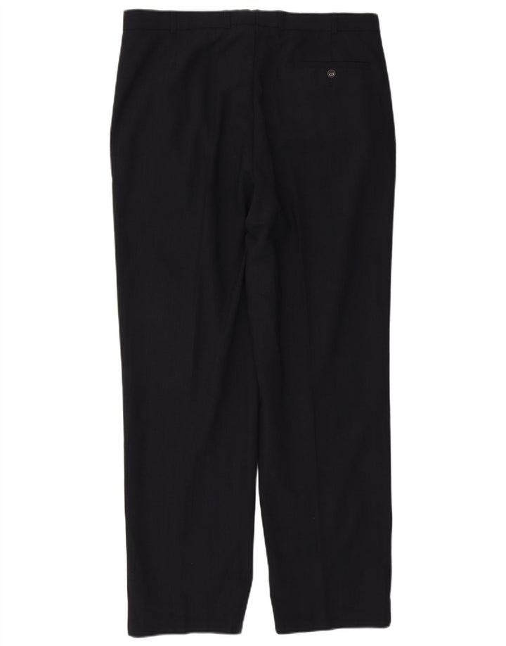 Marks & Spencer Pantalon de costume pour homme W36 L31 Bleu marine Polyester