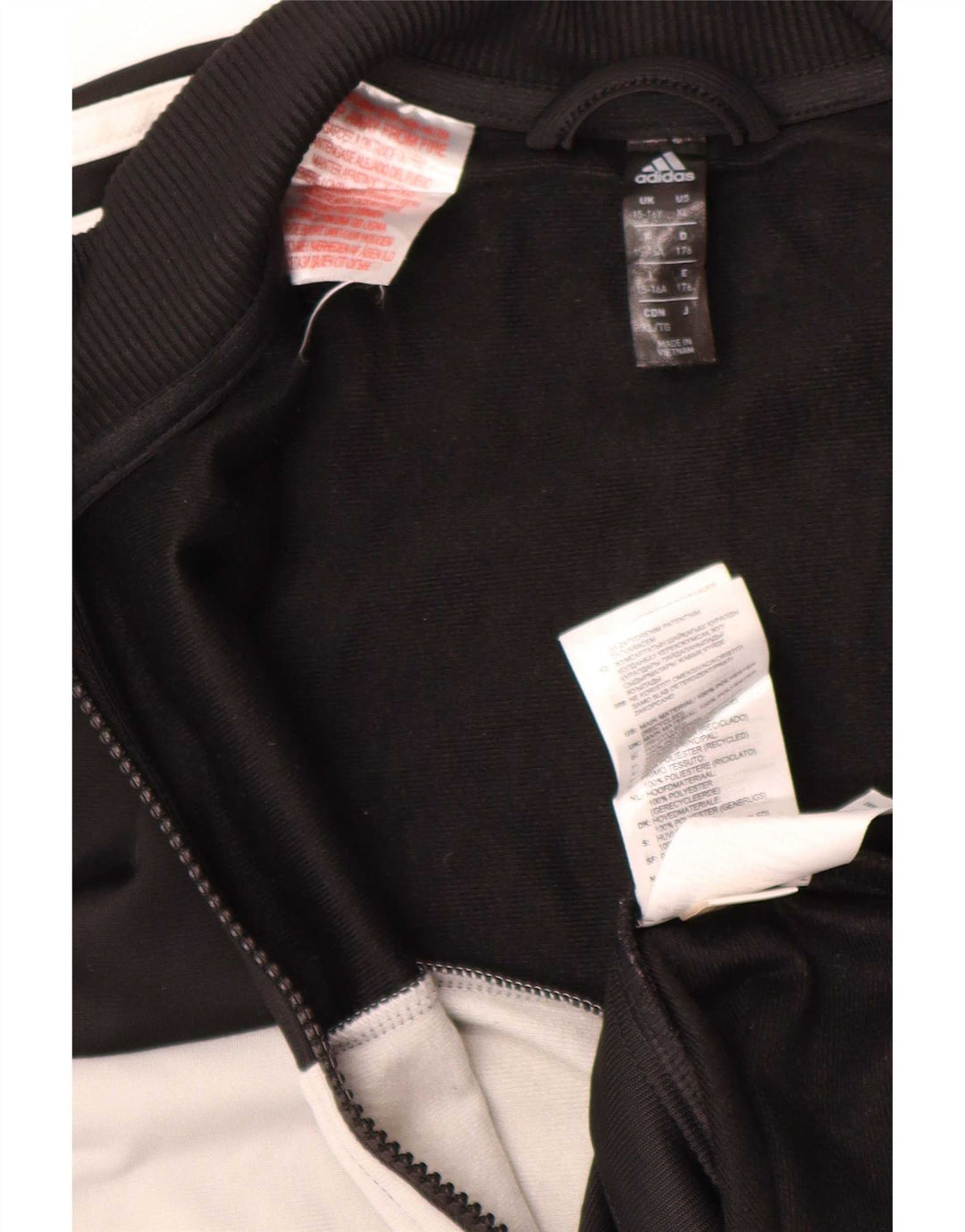 Adidas Veste de Survêtement Garçon 15-16 ans Noir Colourblock Polyester