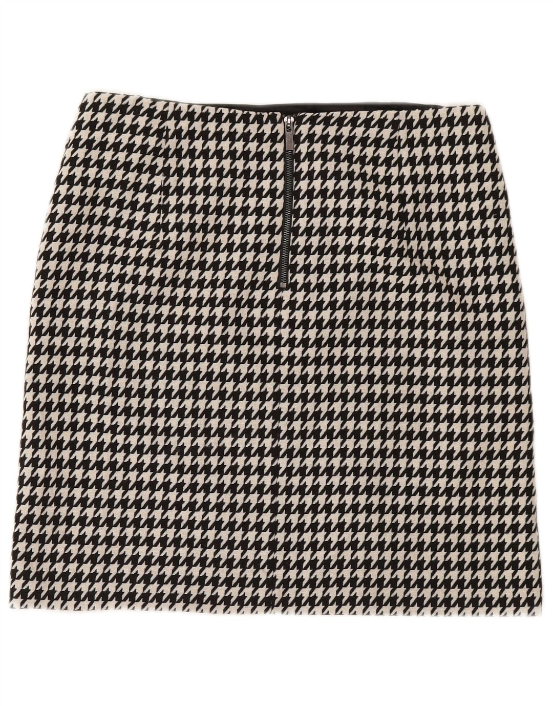 MARKS & SPENCER Womens Straight Skirt UK 12 Medium W32  Black Houndstooth
