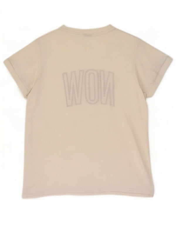 Benetton T-Shirt Graphique Top Blanc Moyen Coton Homme