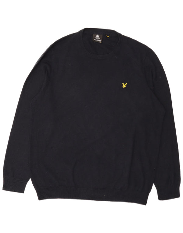 Lyle & Scott Pull à col rond pour homme 2XL Bleu marine