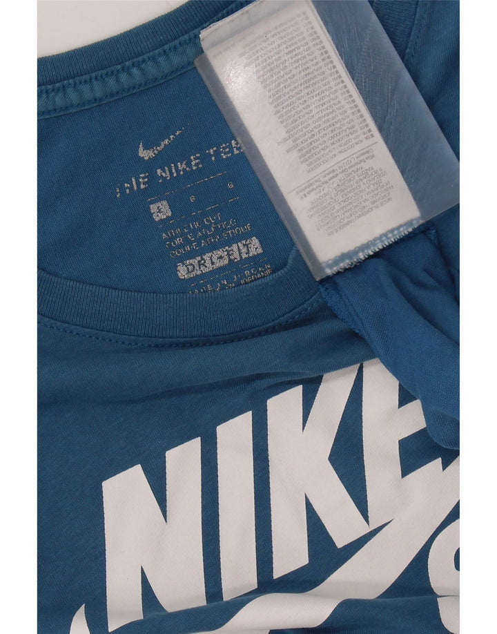 NIKE T-shirt graphique coupe athlétique pour hommes, grand coton bleu
