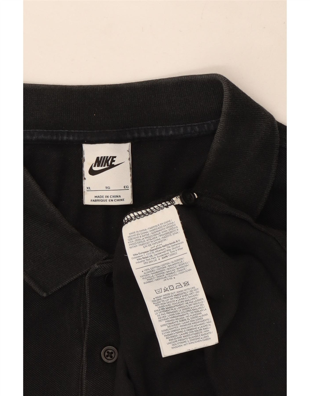 Nike Polo Homme XL Noir Coton