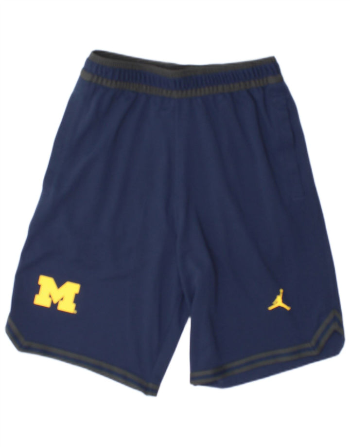 Jordan Short de sport Michigan Wolverines pour homme Petit bleu marine Polyester