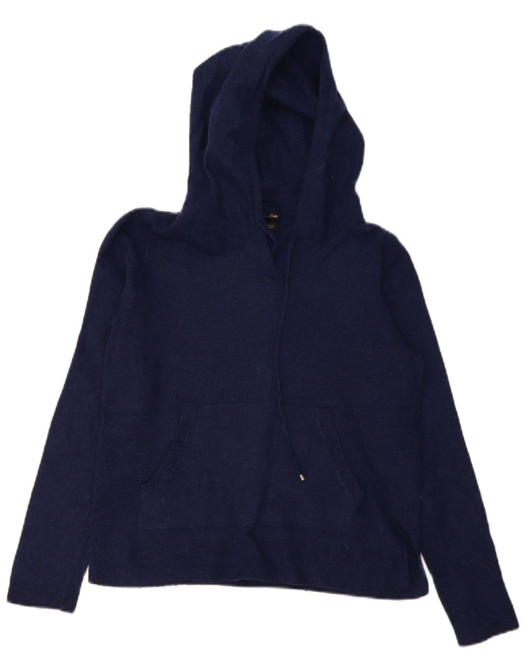 Massimo Dutti Pull à capuche pour femme UK 10 Petite laine bleu marine