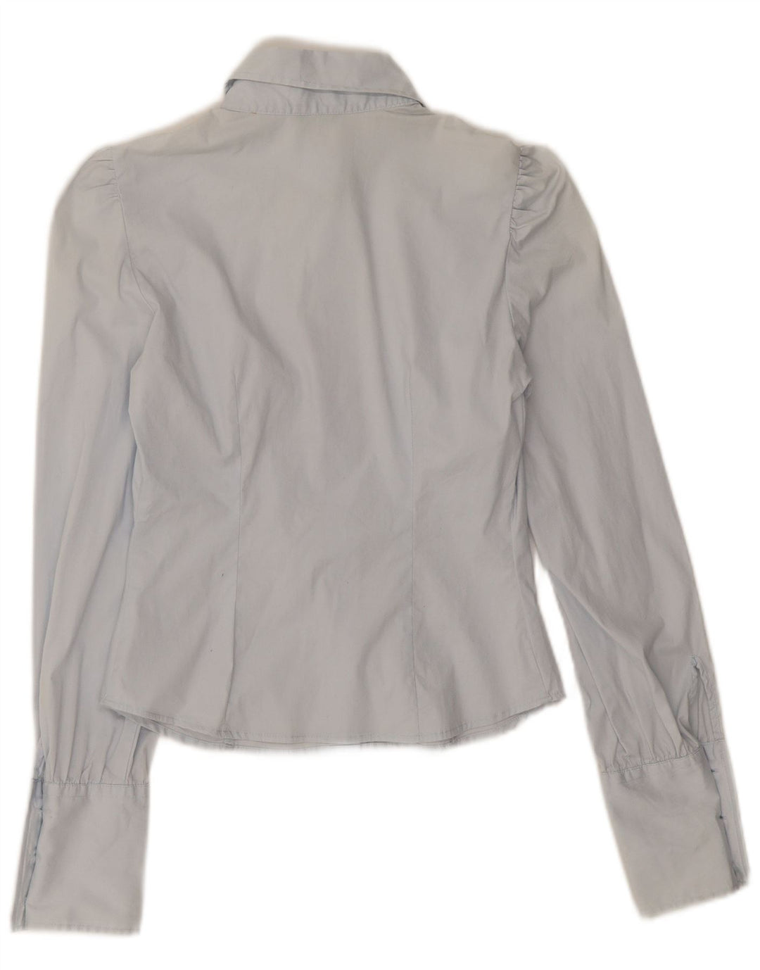 Benetton Chemise Courte Femme UK 8 Small Bleu