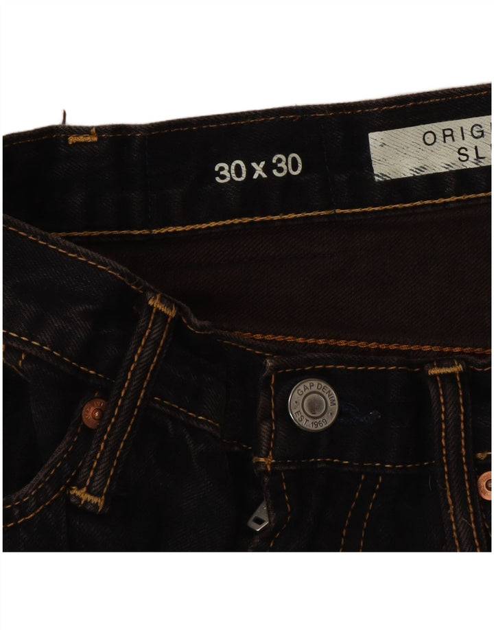 Jean Slim Femme Gap W30 L30 Bleu Marine Coton