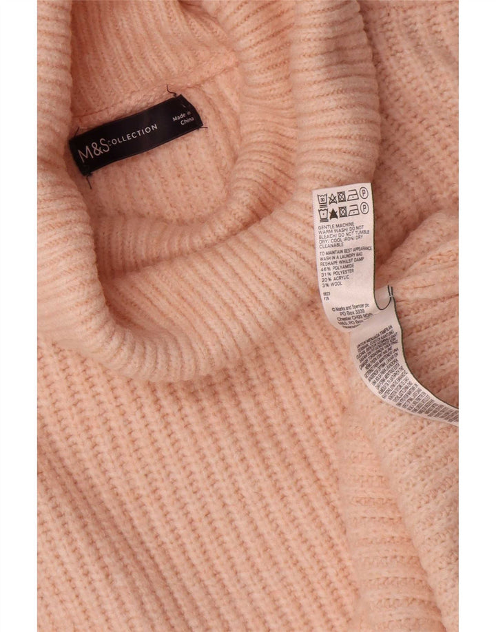 Marks & Spencer Pull surdimensionné à col roulé pour femme UK 16 Large Rose