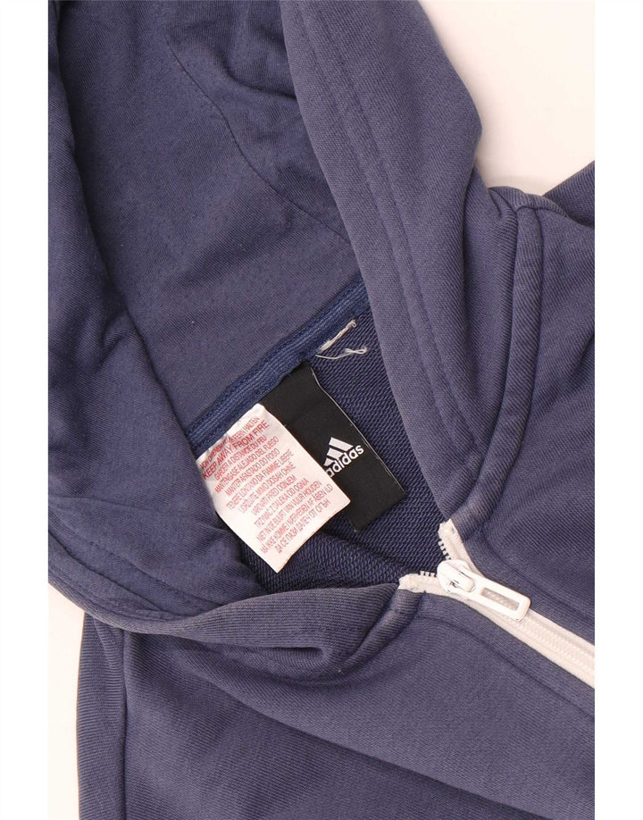 Adidas Pull à capuche zippé pour homme Petit Bleu