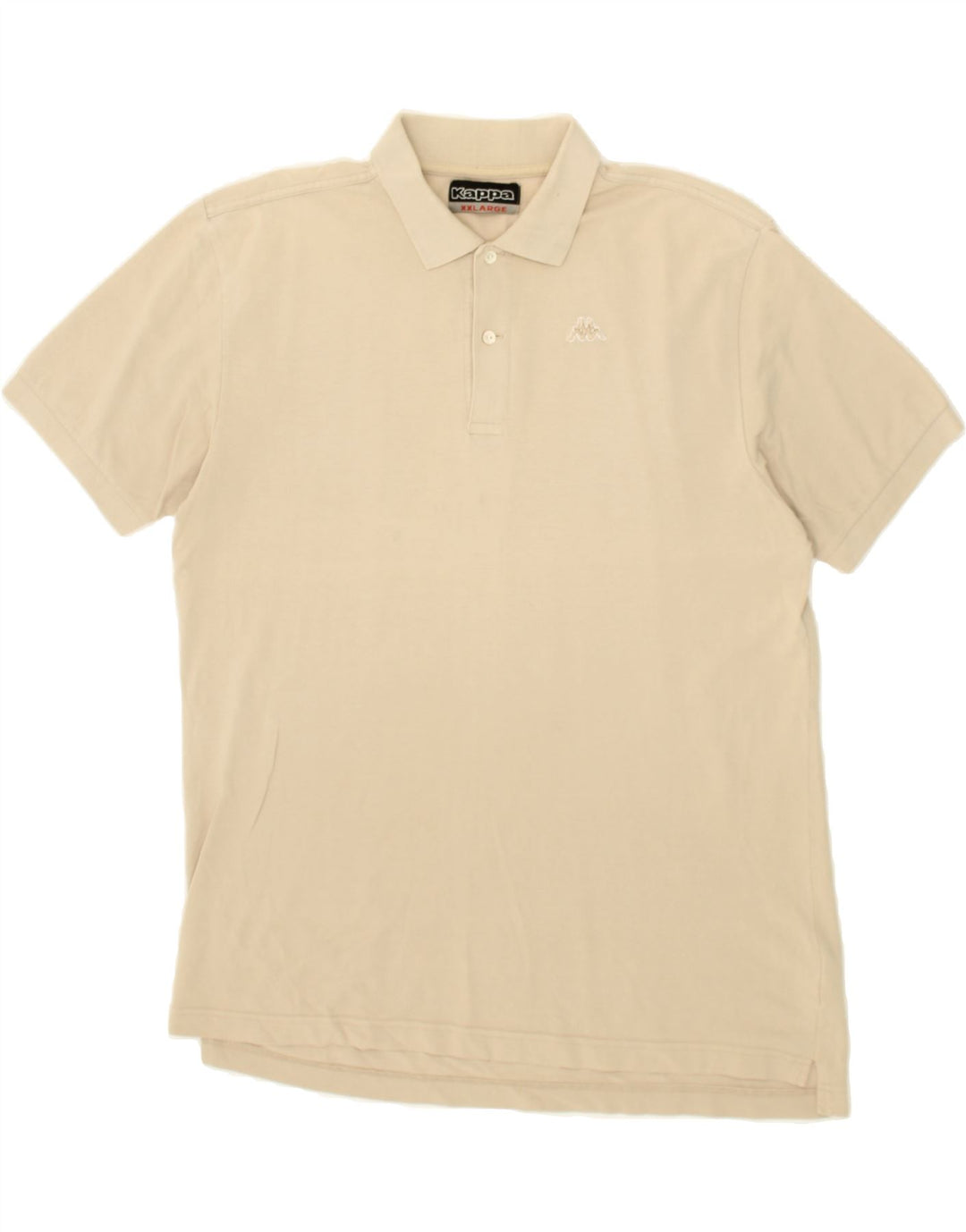 KAPPA Mens Polo Shirt 2XL Beige Cotton Vintage Kappa and Second-Hand Kappa from Messina Hembry 