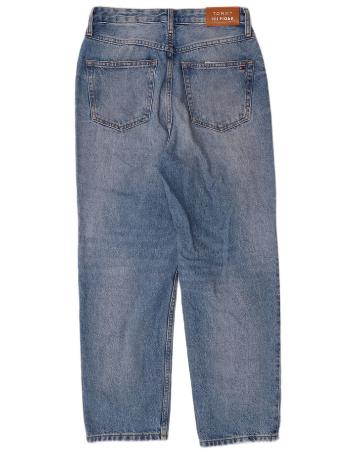 Tommy Hilfiger Jean taille haute effet vieilli pour femme W27 L28 Bleu classique