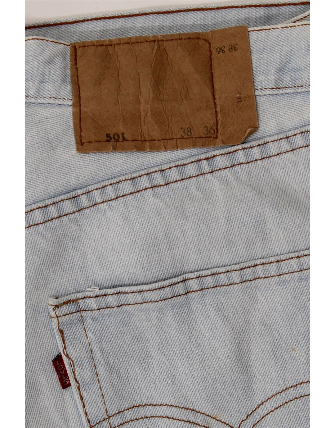 LEVI'S Mens 501 Straight Jeans W38 L30 Blue Vintage Levi's and Second-Hand Levi's from Messina Hembry 