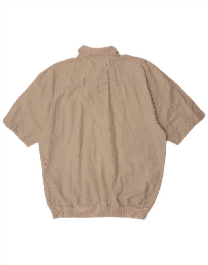 Donny & Max Chemise Pull à Manches Courtes Homme Beige Moyen