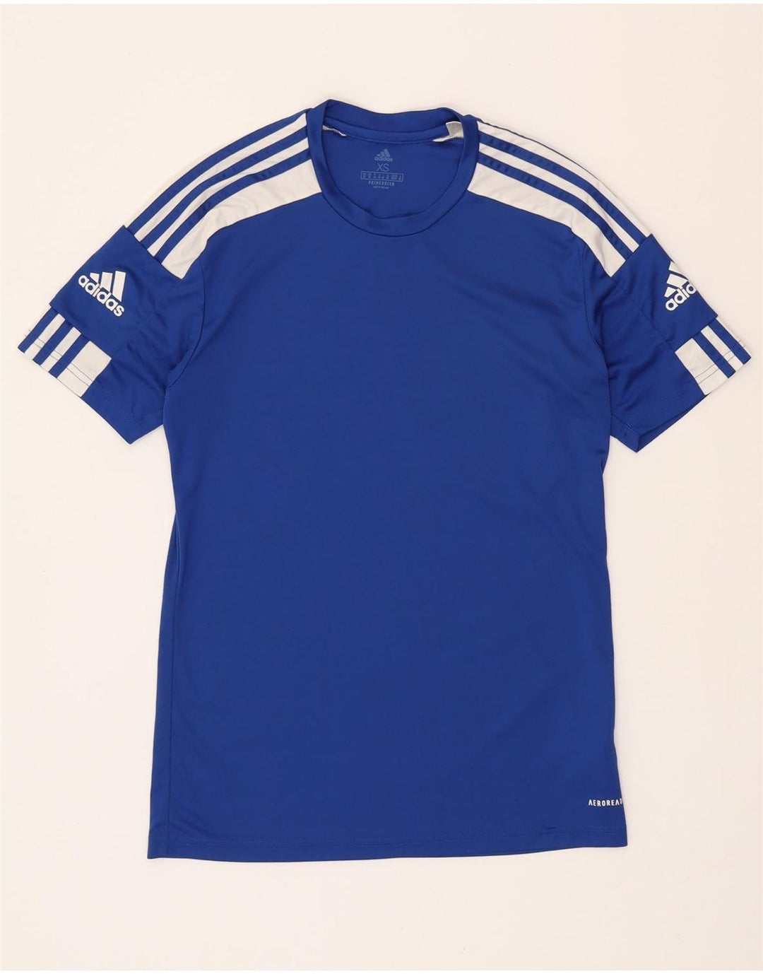 ADIDAS Hommes Aeroready T-Shirt Top XS Bleu Colorblock Polyester