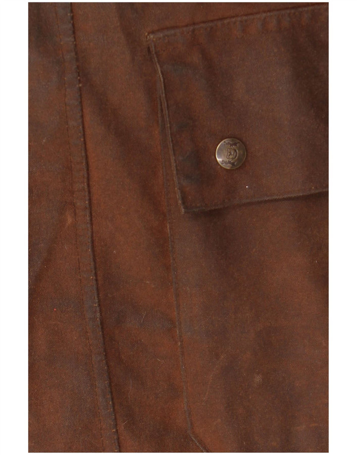 HUNTER Manteau Capelet à Capuche en Coton Ciré pour Hommes de Chasse UK 34 XS Coton Marron