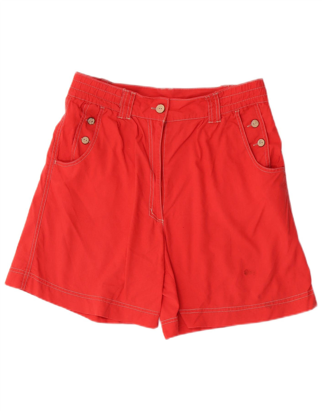 vintage Womens Casual Shorts IT 42 Moyen W30 Rouge