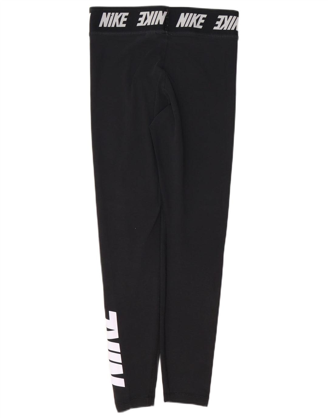 NIKE Leggings graphiques pour femmes UK 14 coton noir moyen