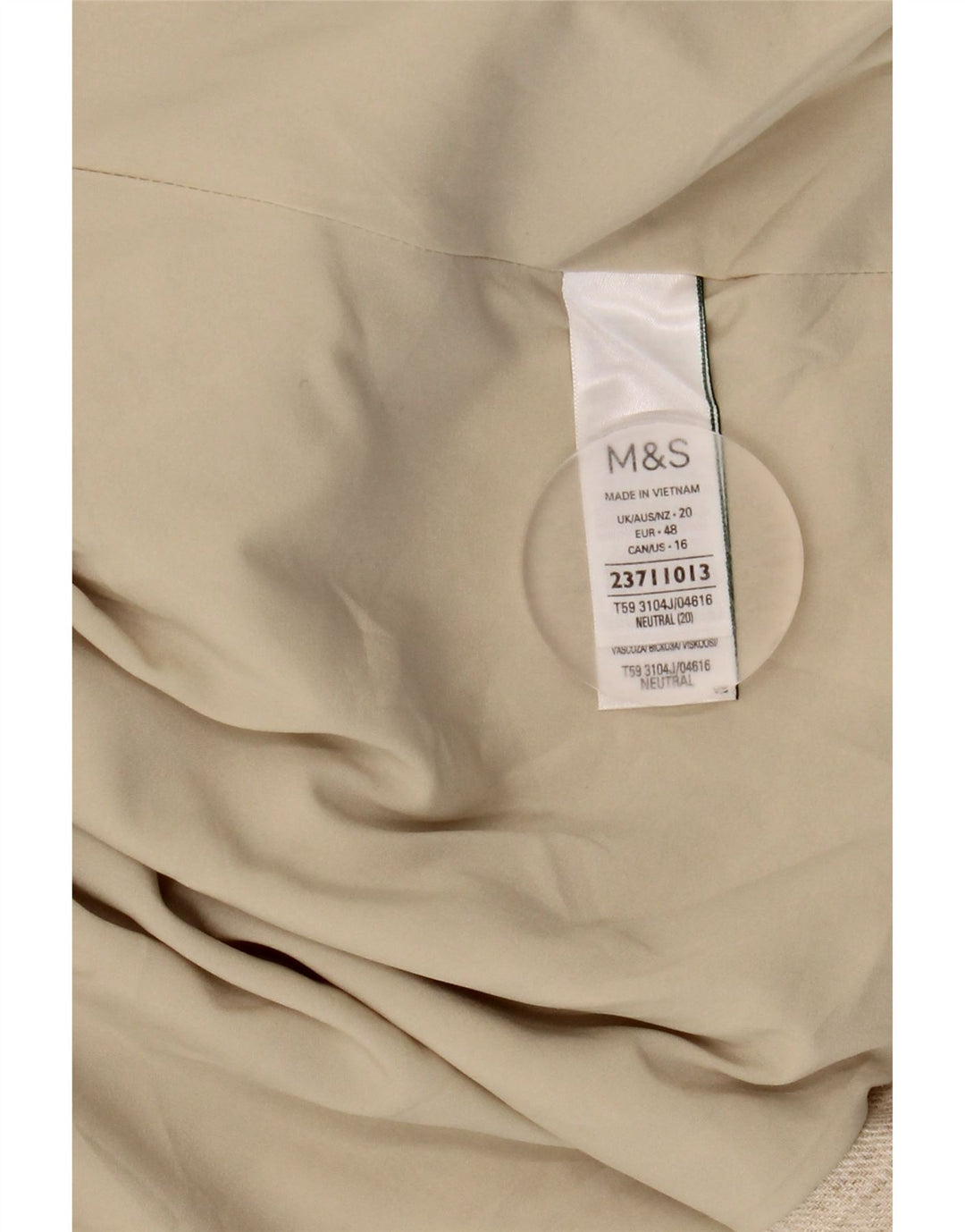 MARKS & SPENCER Veste blazer ouverte pour femme UK 20 2XL Lin beige