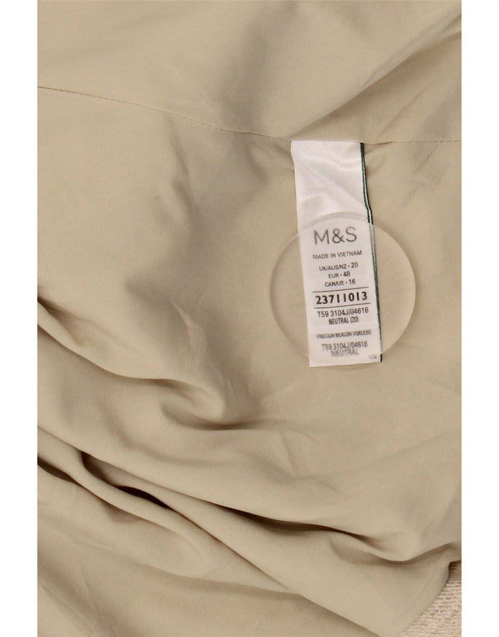 MARKS & SPENCER Veste blazer ouverte pour femme UK 20 2XL Lin beige
