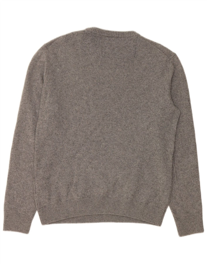 HUGO BOSS Pull Col Rond Homme Gris Moyen Coton