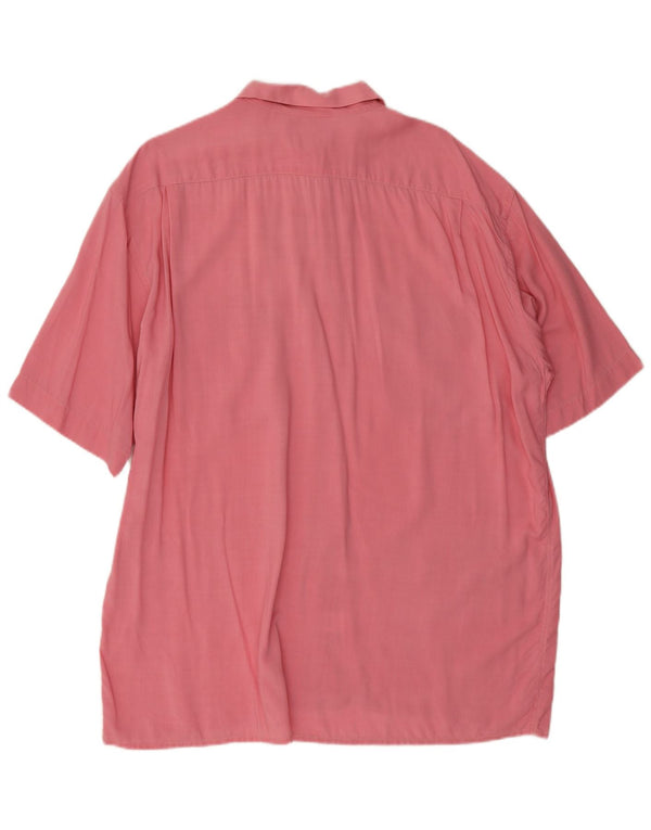 Enrico Coveri Chemise à manches courtes pour hommes Large Rose Viscose
