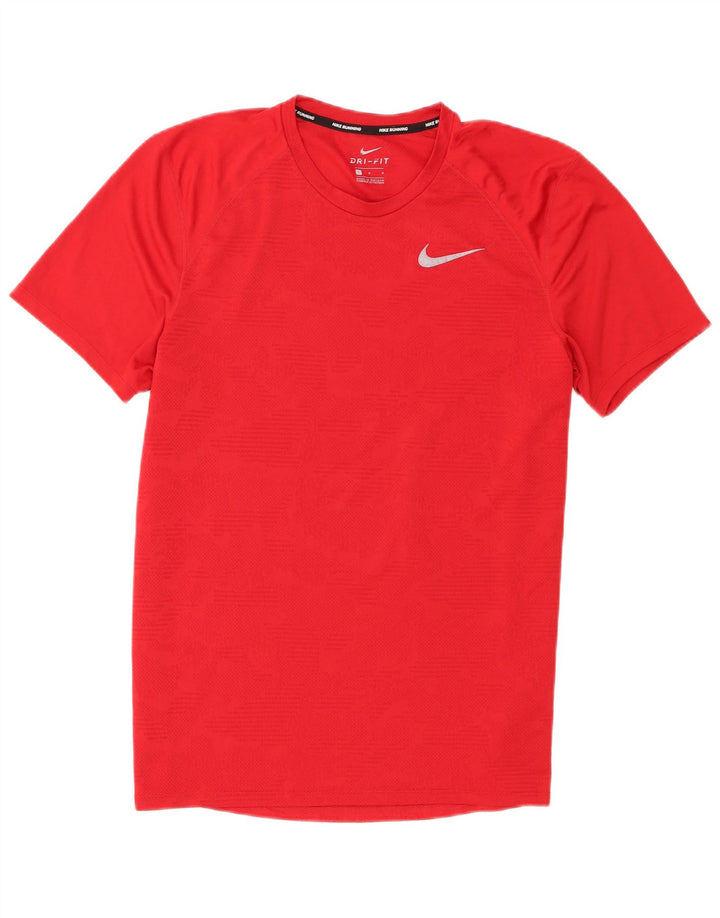 Nike Hommes Dri Fit T-Shirt Haut Large Rouge Polyester