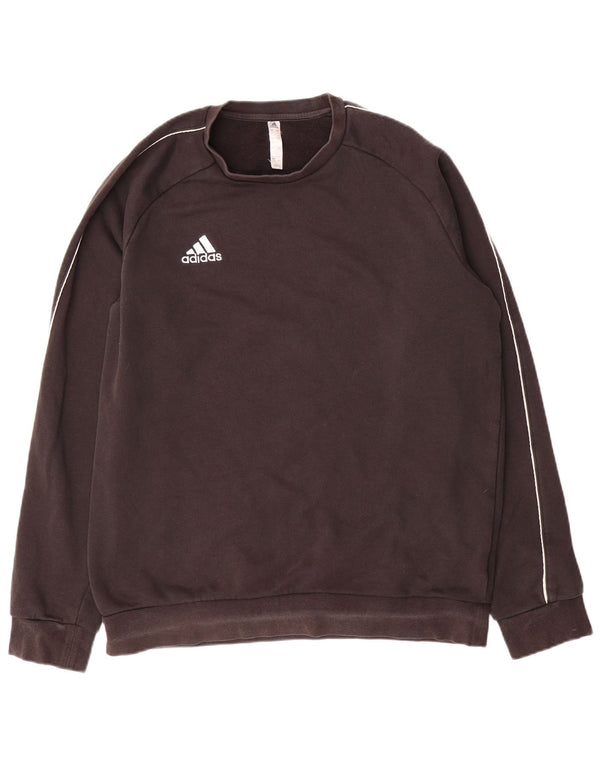 Adidas Sweat-shirt pour homme en coton noir Taille L