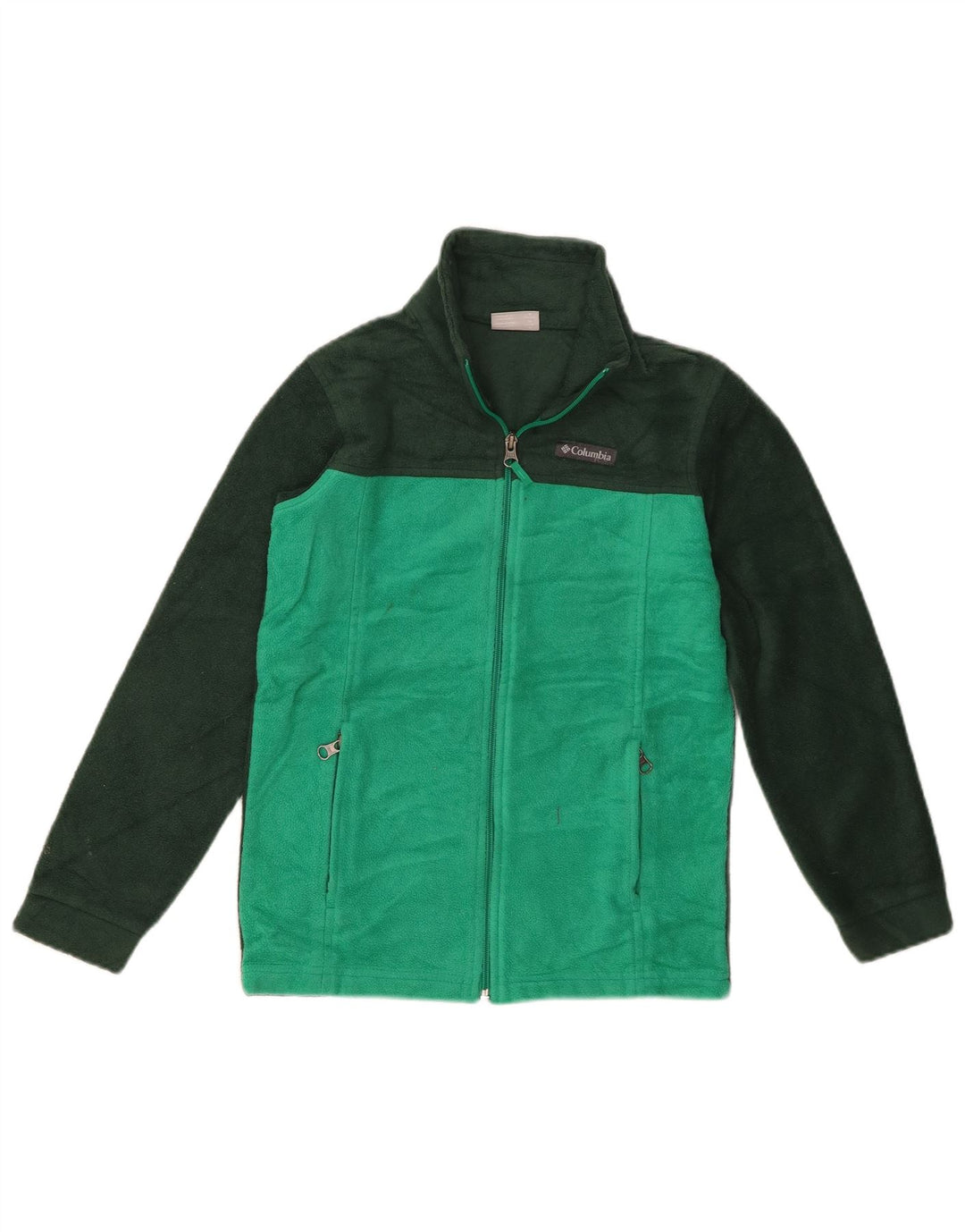 Columbia Veste Polaire Fille 10-11 Ans Polyester Colorblock Vert Moyen
