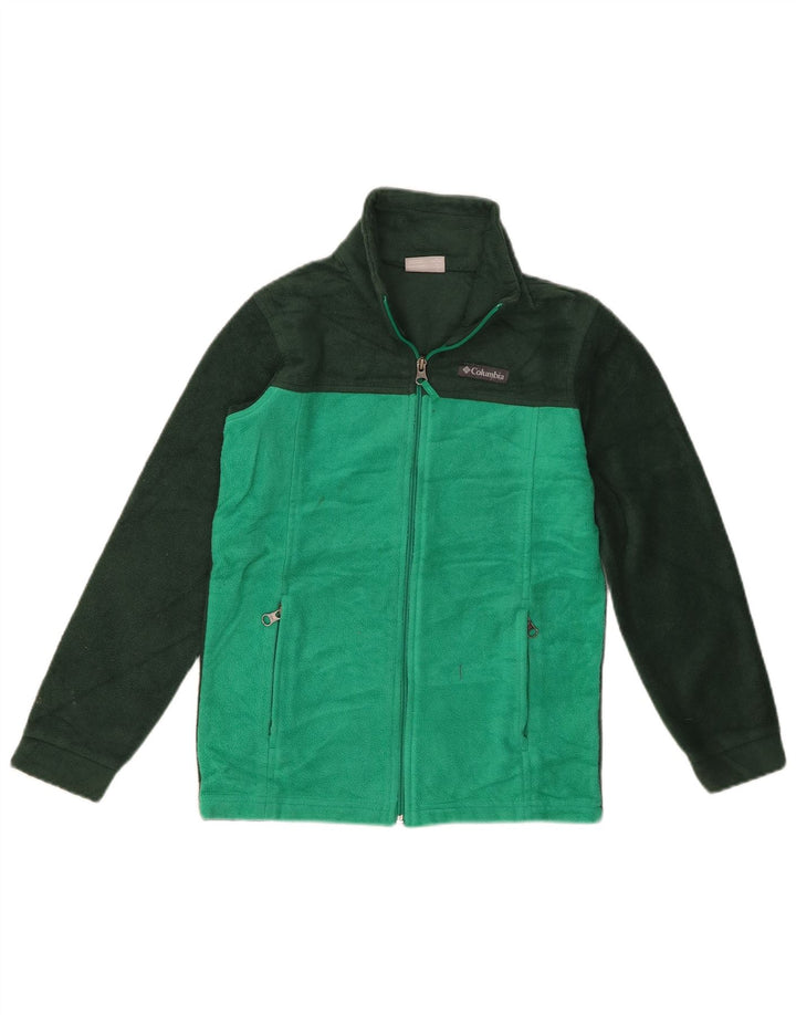 Columbia Veste Polaire Fille 10-11 Ans Polyester Colorblock Vert Moyen