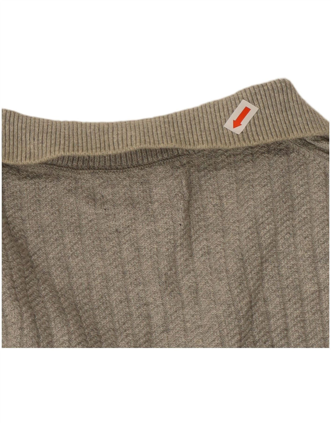 MASSIMO DUTTI Pull Col Polo Homme Gris Moyen Coton