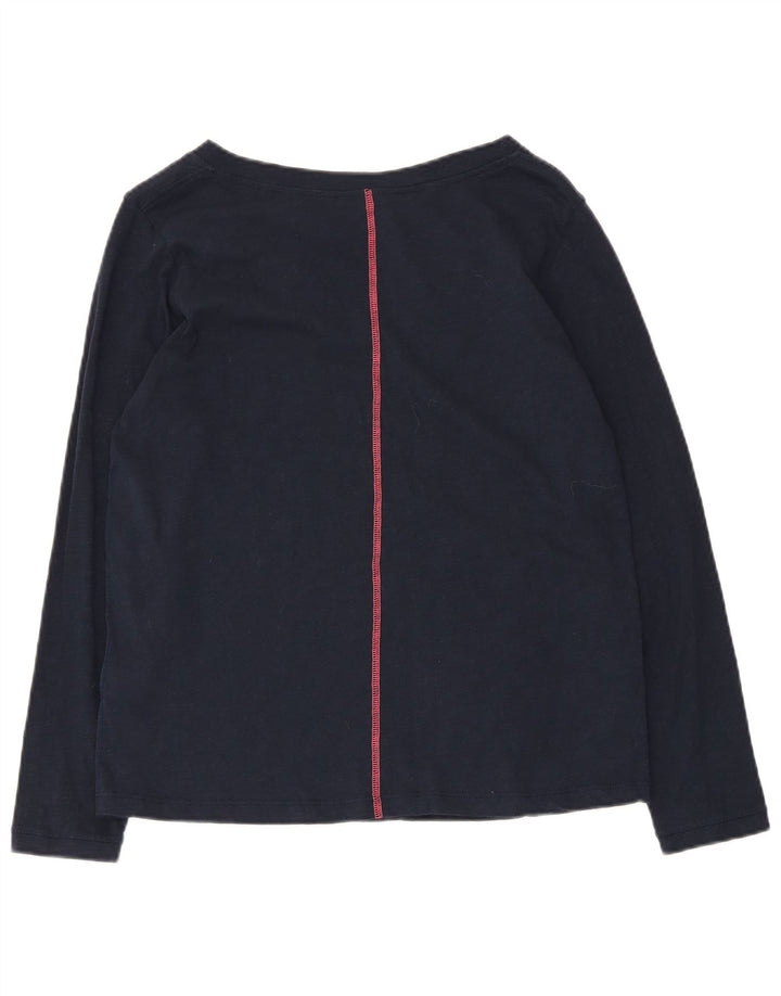 Top Femme White Stuff Manches Longues UK 12 Bleu Marine Moyen Coton