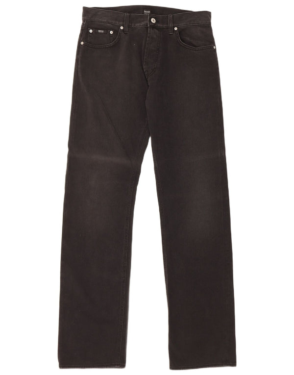 Hugo Boss Jean droit W32 L34 pour homme en coton noir