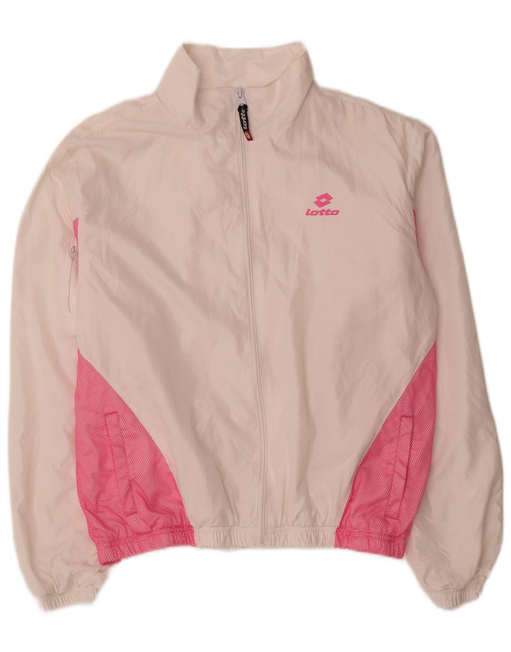 Lotto Veste de survêtement pour femme UK 16 Grand Blanc Colorblock Polyester