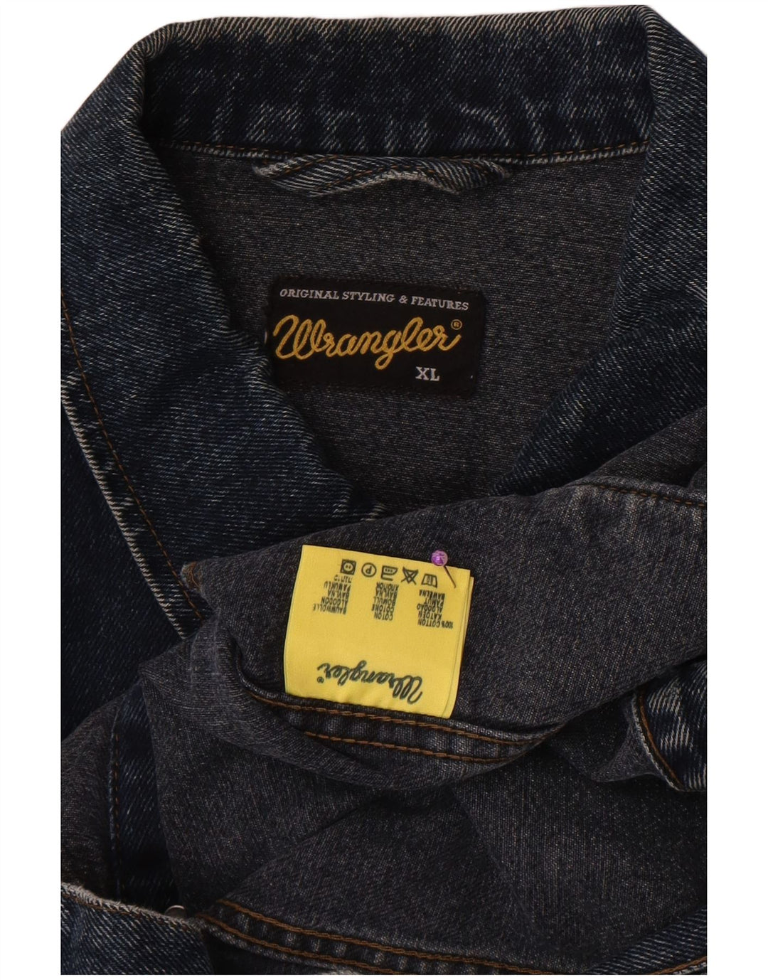 Wrangler Veste en Jean Homme UK 42 XL Bleu Coton