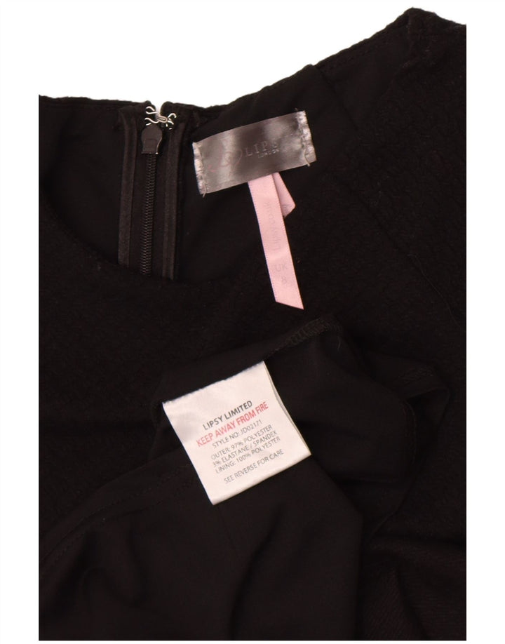 Lipsy Femme Robe Peplum UK 8 Small Noir Polyester