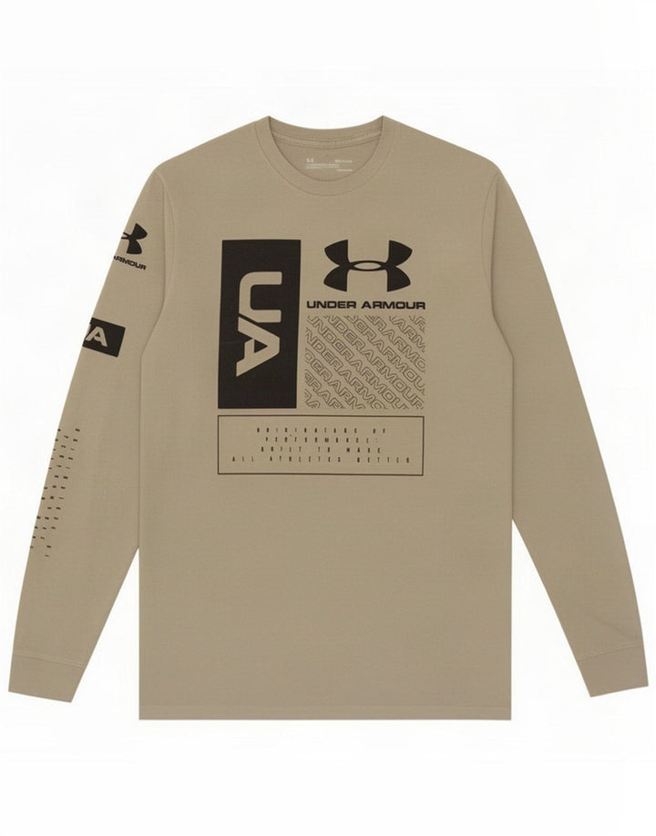 Under Armour Haut graphique à manches longues pour hommes Petit Gris