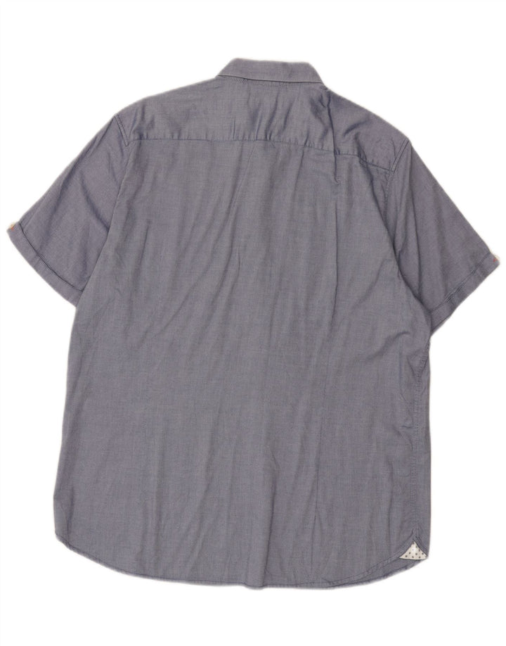 TED BAKER Chemise à manches courtes pour homme Taille 5 XL Bleu