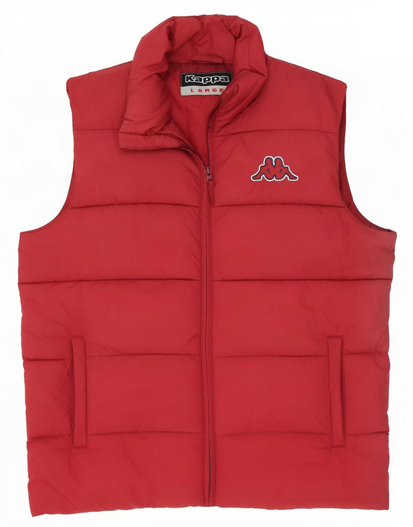 Kappa Gilet rembourré pour homme UK 40 Large Rouge Polyamide