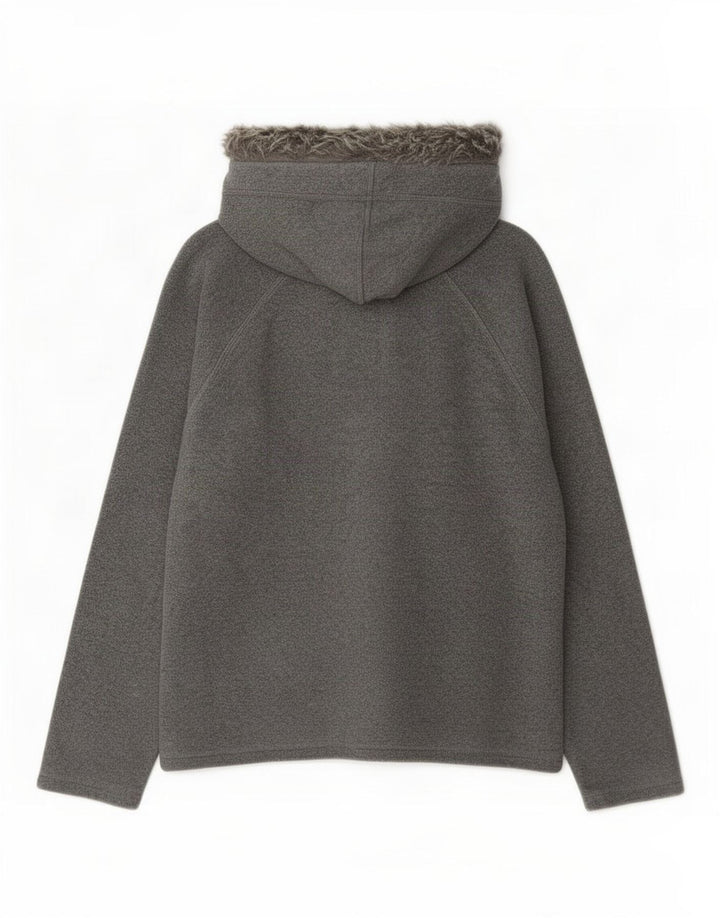 Marks & Spencer Veste polaire à capuche pour femme UK 14 Gris moyen Polyester