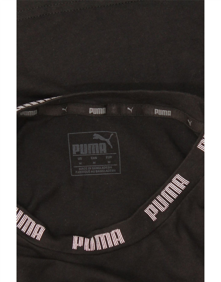PUMA Womens Graphic T-Shirt Top UK 12 Medium Black Vintage Puma and Second-Hand Puma from Messina Hembry 