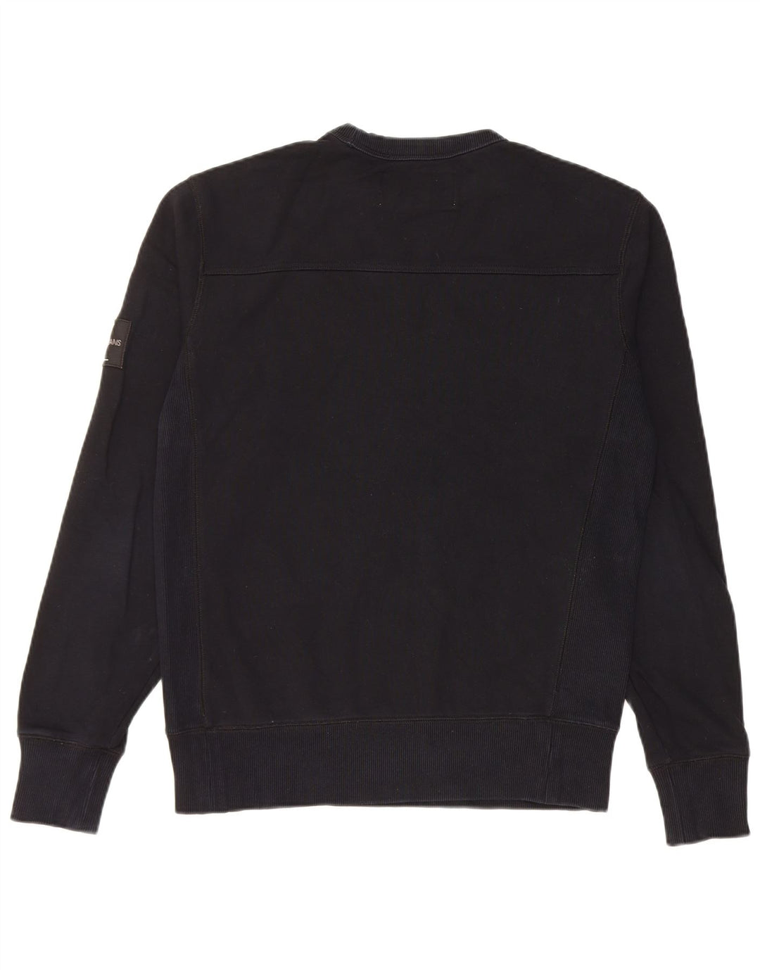 Calvin Klein Sweat-shirt graphique coupe régulière pour hommes, petit coton noir
