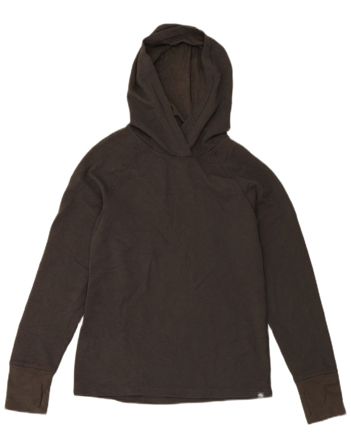 Eddie Bauer Haut à capuche pour femme à manches longues UK 6 XS Gris Polyester