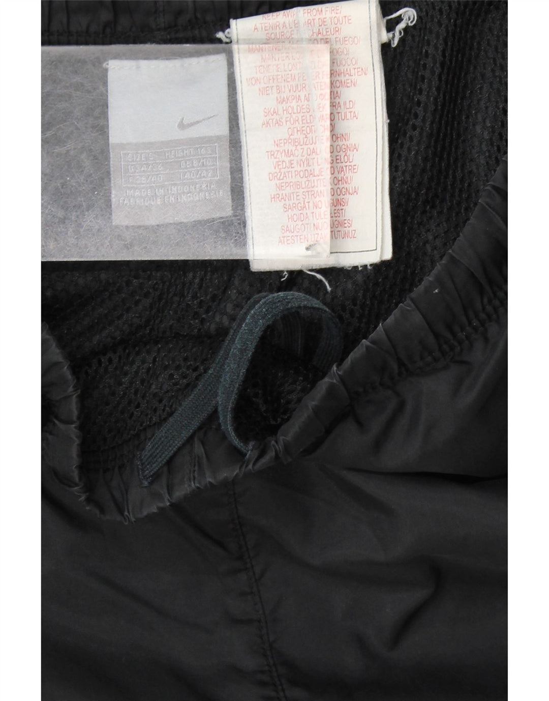 NIKE Pantalon imperméable pour femme UK 8/10 Small Noir Nylon