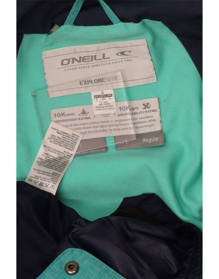 O'Neill Veste de pluie à capuche coupe régulière pour homme UK 36 Small Turquoise Polyester